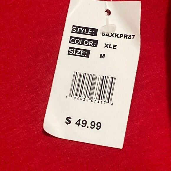 NWT XFL UFL Washington Defenders Logo Red Pullover Hoodie Men’s Size Medium - Picture 6 of 8